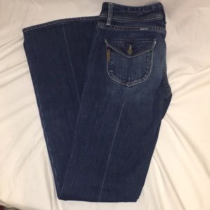 Paige pico low rise boot cut jeans